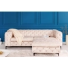 SOFA MODERN BAROCK 235X95 CM BEŻOWA WELUR-126656