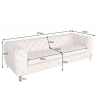 SOFA MODERN BAROCK 235X95 CM BEŻOWA WELUR-126659