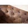 NAROŻNIK LEWY CHESTERFIELD BRĄZOWY 280X140 CM-126668