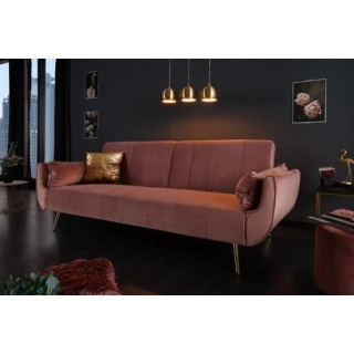 SOFA ROZKŁADANA DIVANI CIEMNORÓŻOWA 215 CM-126318