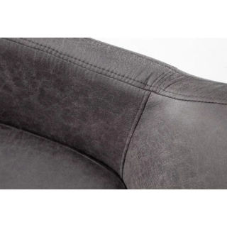 SOFA 2-OSOBOWA CHESTERFIELD CIEMNOSZARA 150 CM-126517