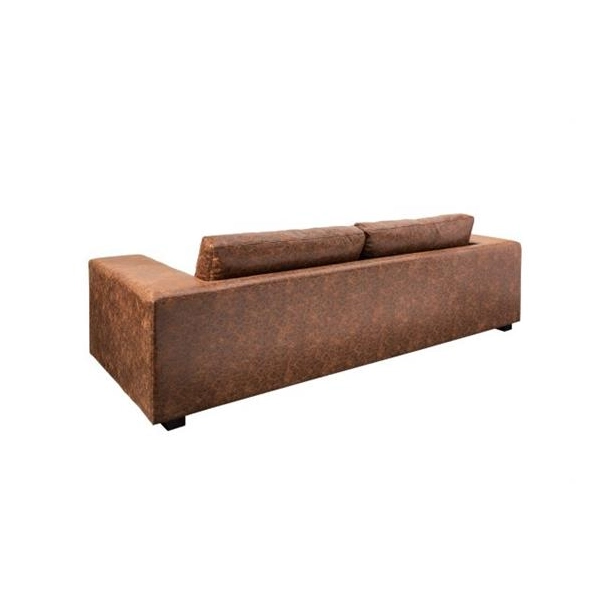 SOFA LOUNGER VINTAGE 220X86 CM EKOSKÓRA BRĄZOWA-126536