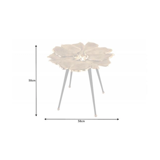 STOLIK KAWOWY GINKGO 58x58 CM ZŁOTY-126212