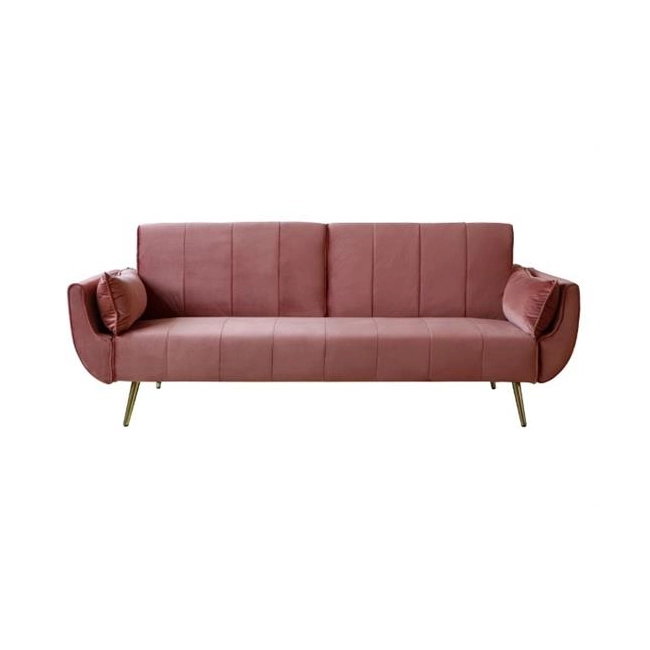 SOFA ROZKŁADANA DIVANI CIEMNORÓŻOWA 215 CM