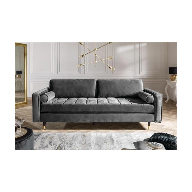 SOFA 3-OSOBOWA COSY VELVET SZARA 225 CM-126400