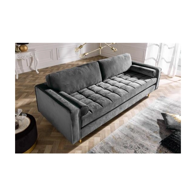 SOFA 3-OSOBOWA COSY VELVET SZARA 225 CM-126401