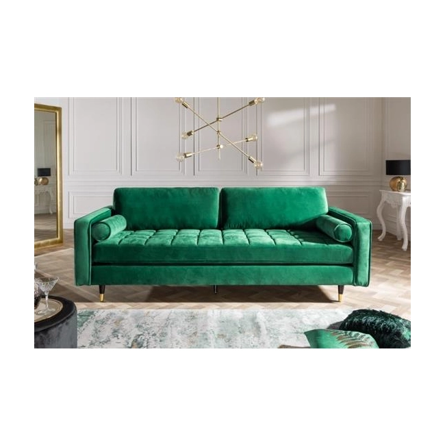 SOFA 3-OSOBOWA COSY VELVET ZIELONA 225 CM-126406