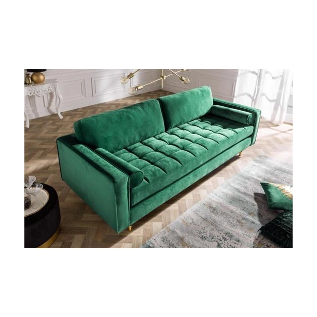 SOFA 3-OSOBOWA COSY VELVET ZIELONA 225 CM-126407