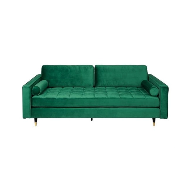 SOFA 3-OSOBOWA COSY VELVET ZIELONA 225 CM