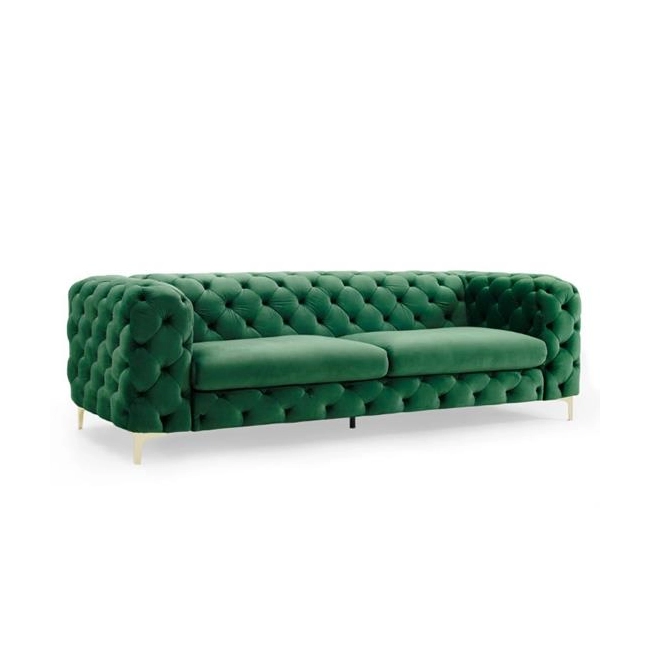 SOFA 3-OSOBOWA MODERN BAROCK ZIELONA 240 CM