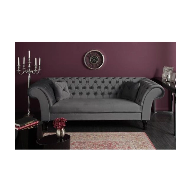 SOFA 3-OSOBOWA PARIS II CIEMNOSZARA 230 CM-126477