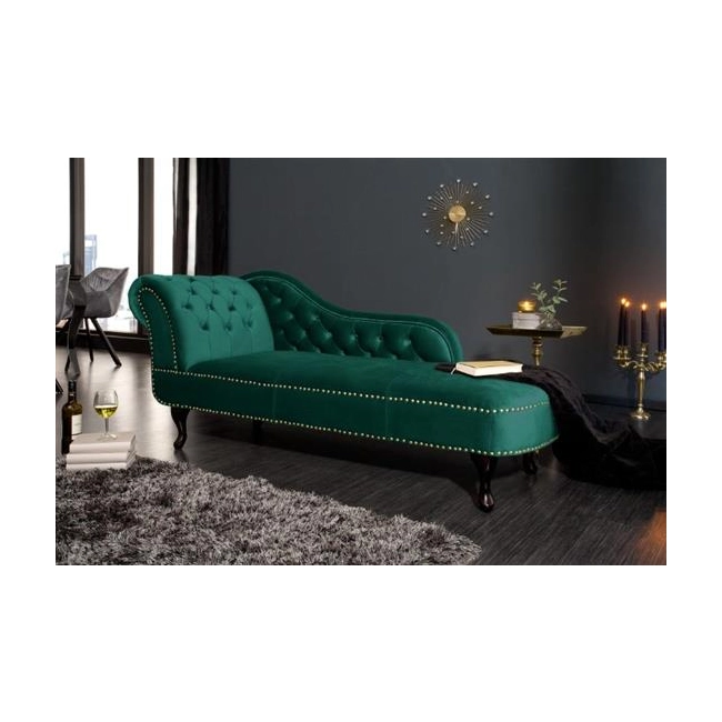 LEŻANKA CHESTERFIELD ZIELONA 170 CM-126497