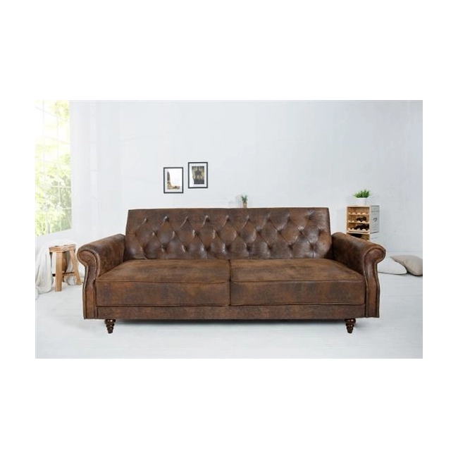 SOFA ROZKŁADANA MAISON 220X95 CM BRĄZOWA-126503