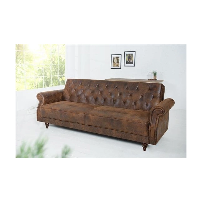 SOFA ROZKŁADANA MAISON 220X95 CM BRĄZOWA-126504