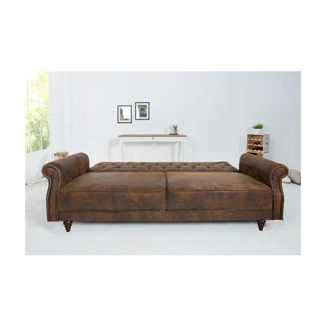 SOFA ROZKŁADANA MAISON 220X95 CM BRĄZOWA-126505