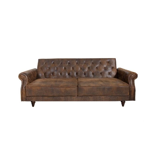 SOFA ROZKŁADANA MAISON 220X95 CM BRĄZOWA