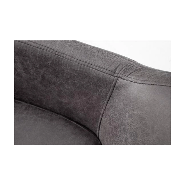 SOFA 3-OSOBOWA CHESTERFIELD CIEMNOSZARA 210 CM-126524