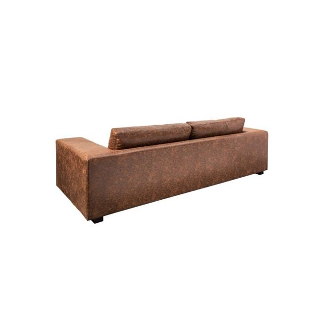 SOFA LOUNGER VINTAGE 220X86 CM EKOSKÓRA BRĄZOWA-126536