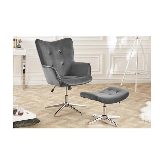 PODNÓŻEK LOUNGER SZARY-126868