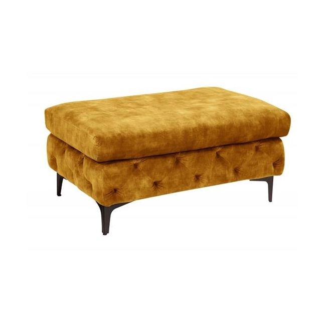 PUF MODERN BAROCK 92X62 CM MUSZTARDOWY WELUR