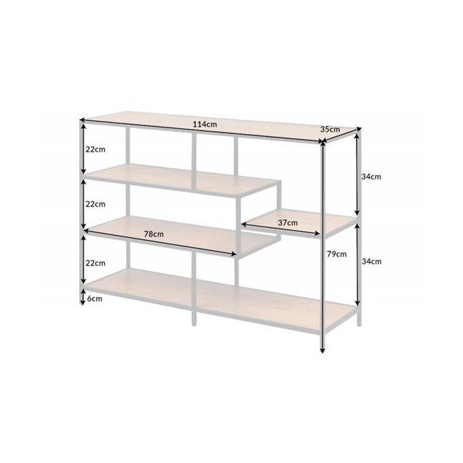 REGAŁ SLIM LINE 114X35 CM DZIKI DĄB-127376