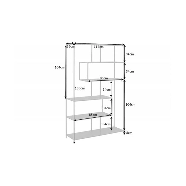 REGAŁ SLIM LINE 114X35 CM CZARNY JESION I-127391