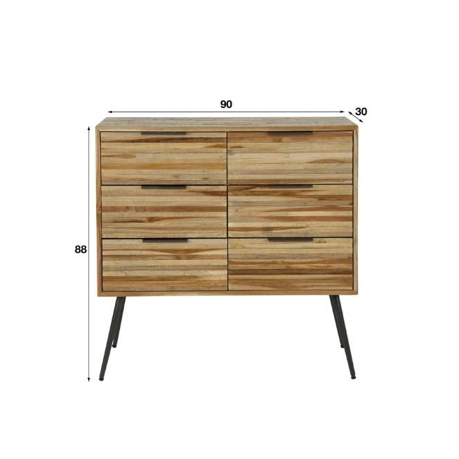 KOMODA ALMERE 90X30 CM TEAK-128162