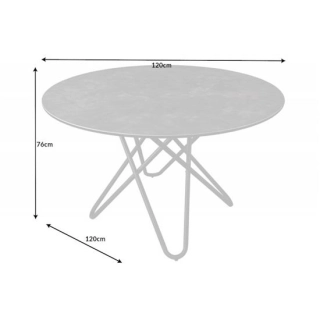 STÓŁ CIRCULAR 120 CM CERAMIKA ANTRACYT-129770