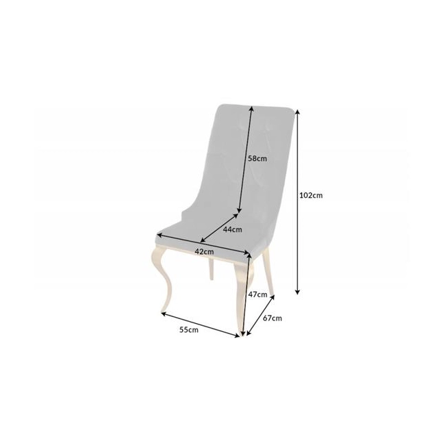 KRZESŁO MODERN BAROCK Z GŁOWĄ LWA CZARNO-ZŁOTE WELUR-131386