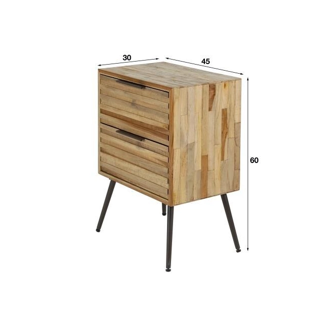 SZAFKA NOCNA ALMERE 45X30 CM TEAK-132434