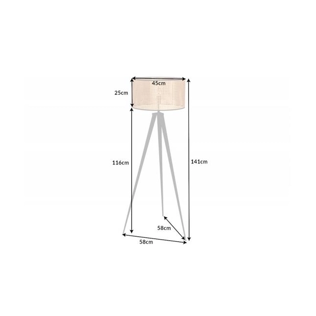 LAMPA PODŁOGOWA VIENNA 141 CM PLECIONKA WIEDEŃSKA-132991