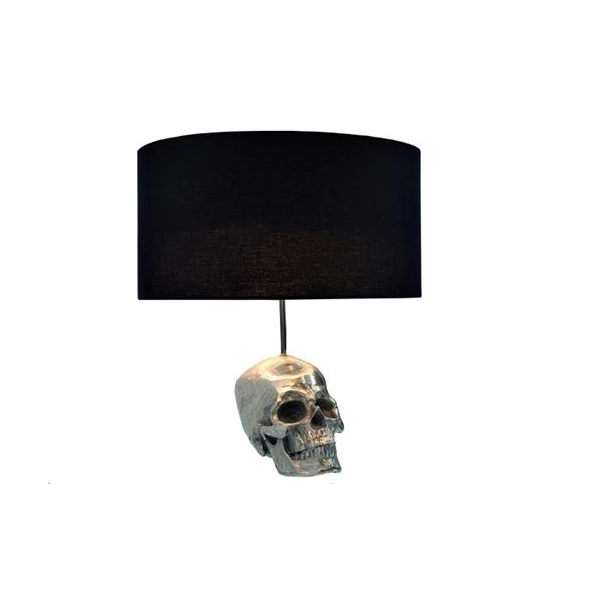 LAMPA STOŁOWA SKULL CZARNA