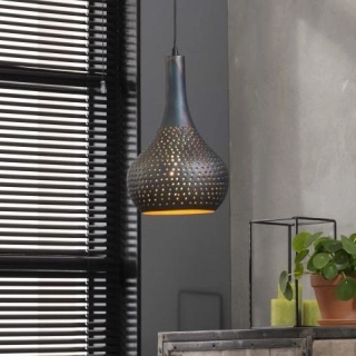 LAMPA WISZĄCA ALMAR METALOWA CZARNO-BRĄZOWA I-134839