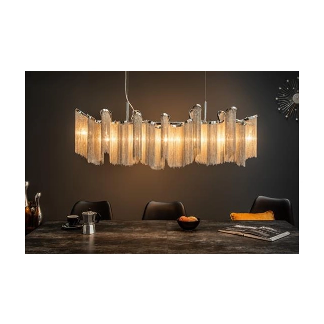 LAMPA WISZĄCA ELEGANCE 118 CM SREBRNA-134100