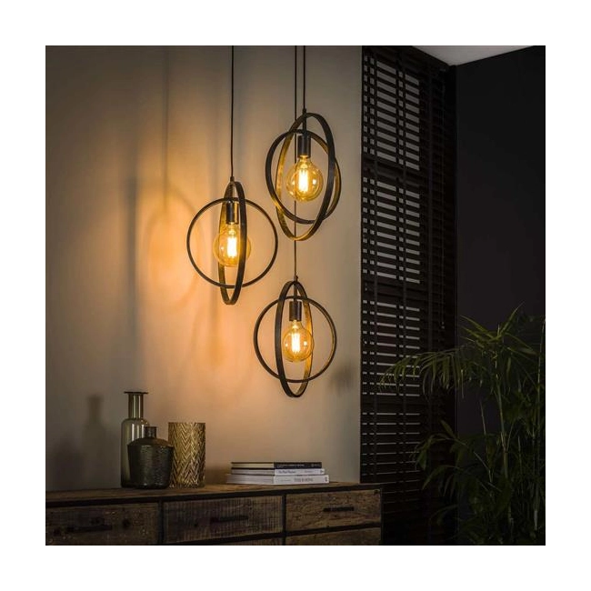 LAMPA WISZĄCA LUI 40 CM METALOWA CIEMNOSZARA-134479