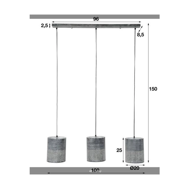 LAMPA WISZĄCA CYLINDER METALOWA-134642