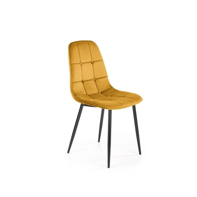 K417 krzesło musztardowy velvet (1p=4szt)