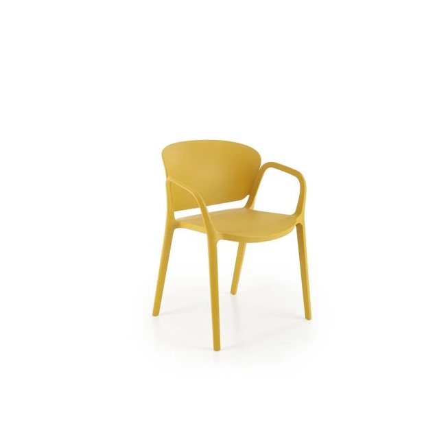 K491 krzesło plastik musztardowy (1p=4szt)