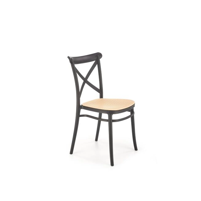 K512 krzesło czarny / brązowy (1p=4szt)
