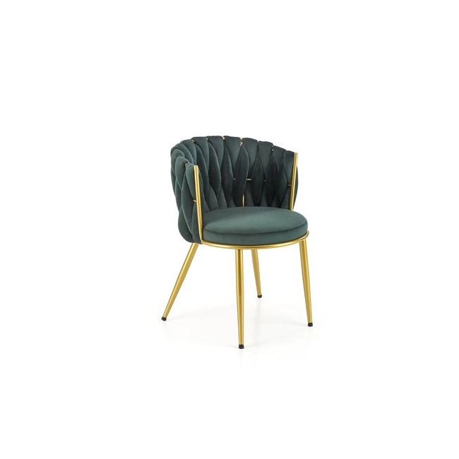 K517 krzesło ciemny zielony / złoty (1p=2szt)