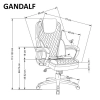 GANDALF fotel gabinetowy czarny / popielaty (1p=1szt)-136526