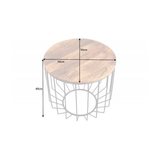 STOLIK KAWOWY FACTORY LOFT 50 CM MANGO-136015