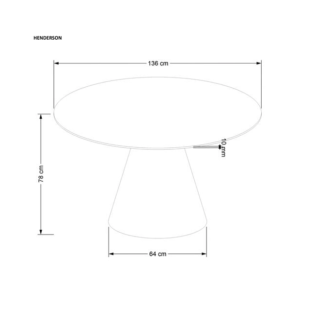 HENDERSON stół okrągły, orzechowy (2p=1szt)-136986
