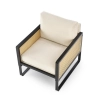 ILARIO fotel wypoczynkowy, czarny / naturalny (1p=1szt)-137018