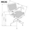 INCAS fotel gabinetowy brązowy / czarny (1p=1szt)-137031