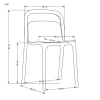K490 krzesło plastik miętowy(1p=4szt)-137175