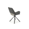 K494 krzesło popielaty / czarny (1p=2szt)-137279