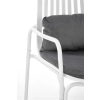 MELBY fotel wypoczynkowy, stelaż - biały, tapicerka - popielaty (2p=6szt)-137899