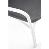 MELBY fotel wypoczynkowy, stelaż - biały, tapicerka - popielaty (2p=6szt)-137901