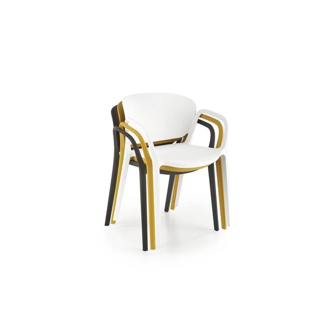 K491 krzesło plastik musztardowy (1p=4szt)-137207